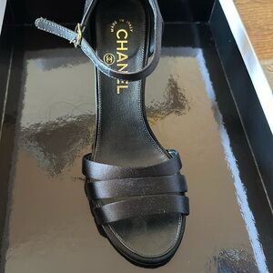 Chanel Os11X0124 Heel Shoes Size 37.5